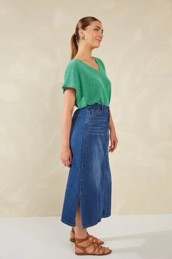 Haven - Dalton Denim Skirt - Indigo