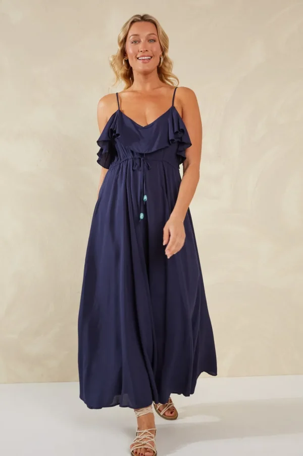 Haven - Lipari Frill Maxi Dress - Riviera