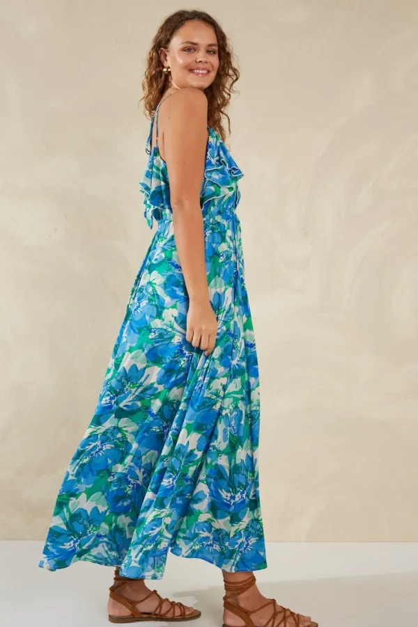 Haven - Lipari Frill Maxi Dress - Petali