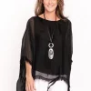 Imagine - Black Onyx Emiliana Silk Top 10IM3028