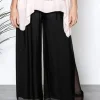 Imagine - Black Silk Gia Pant with Split 10IM2184
