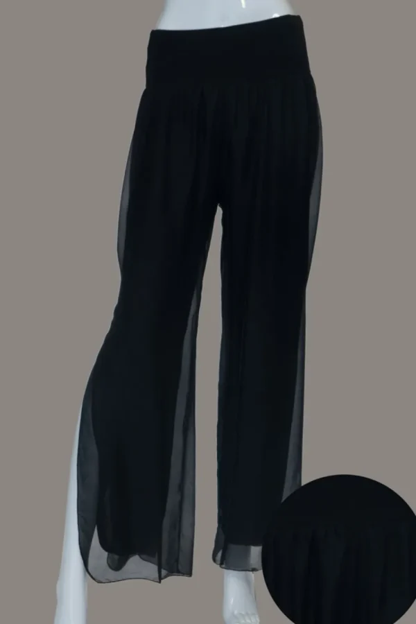 Imagine - Black Silk Gia Pant with Split 10IM2184