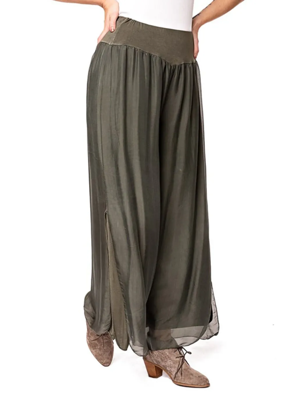 imagine__khaki_silk_gia_p_0.webp Imagine - Khaki Silk Gia Pant with Split 10IM2184