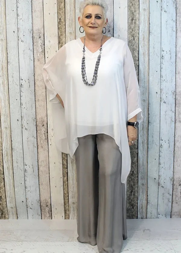 Imagine - Mocha Cappuccino Silk Gia Pant with Split 10IM2184M
