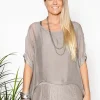 Imagine - Mocha Mimi Top Silk w Sequins 10IM2161M