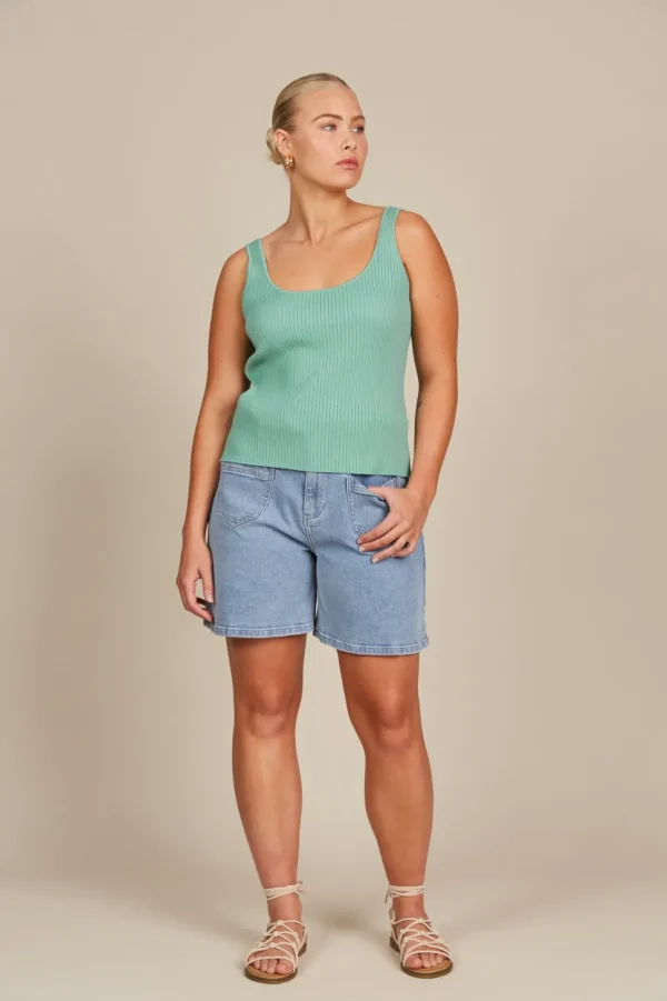Isle of Mine - Adele Tank Top - Seafoam
