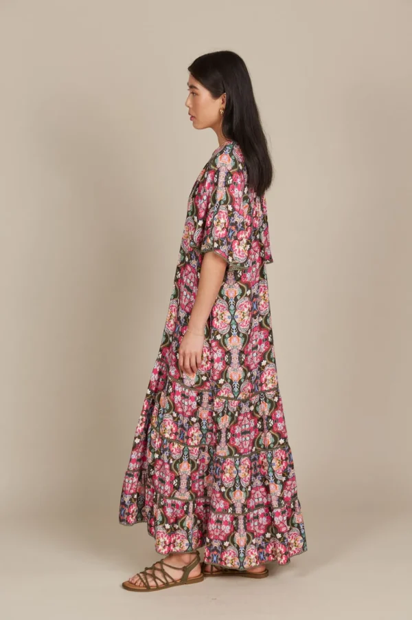 Isle of Mine - Esme Maxi Dress - Olive Fleuron FINAL SALE