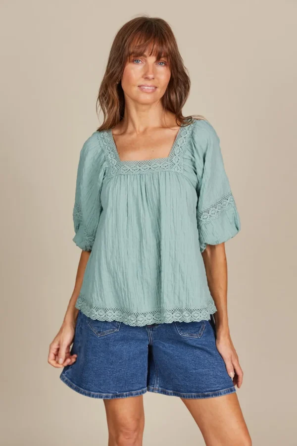 Isle of Mine - Fleur Top - Seafoam