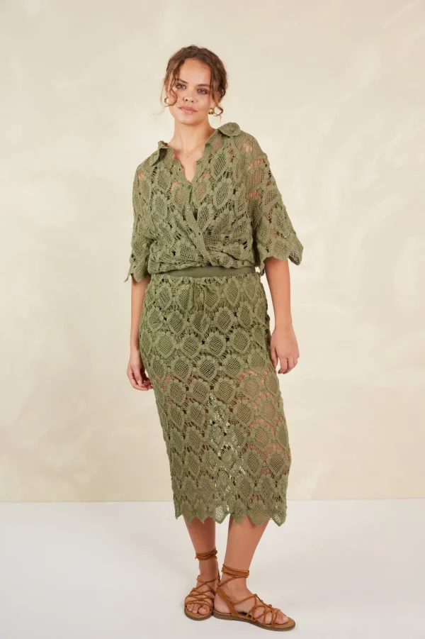 Isle of Mine - Giselle Skirt - Olive FINAL SALE