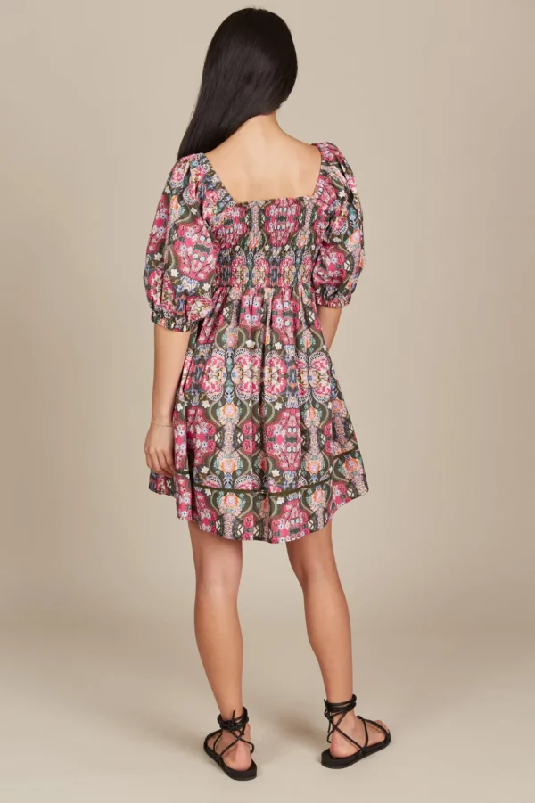 Isle of Mine - Remi Mini Dress - Olive Fleuron