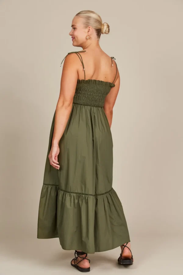 Isle of Mine - Remi Shirred Maxi Dress - Olive