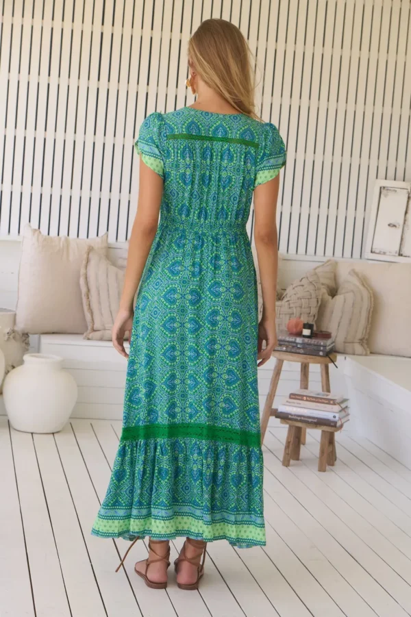 Jaase - Tranquility Print Carmen Maxi Dress