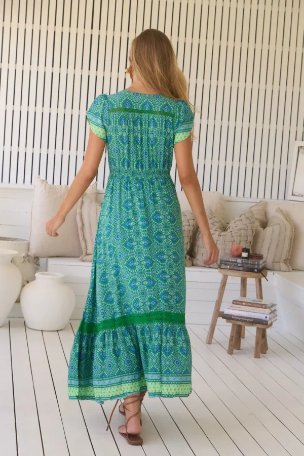 Jaase - Tranquility Print Carmen Maxi Dress