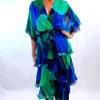 La Strada - Gucci Cobalt Silk Layer Ruffle Dress LSD21-901-191