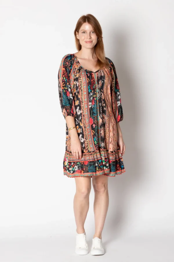 Lula Life - Gisele Shirred Dress - Print