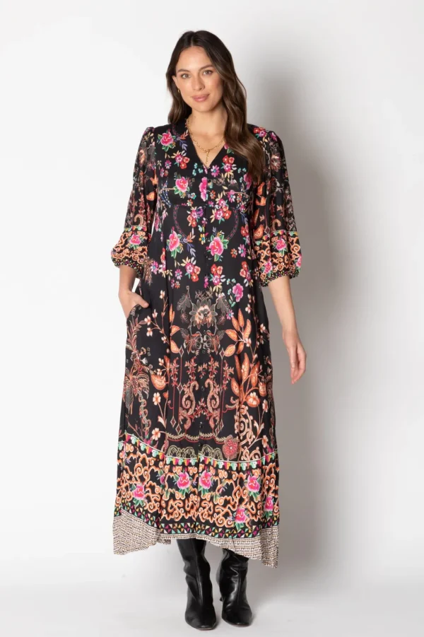Lula Soul - Cordoba Midi Dress - Black