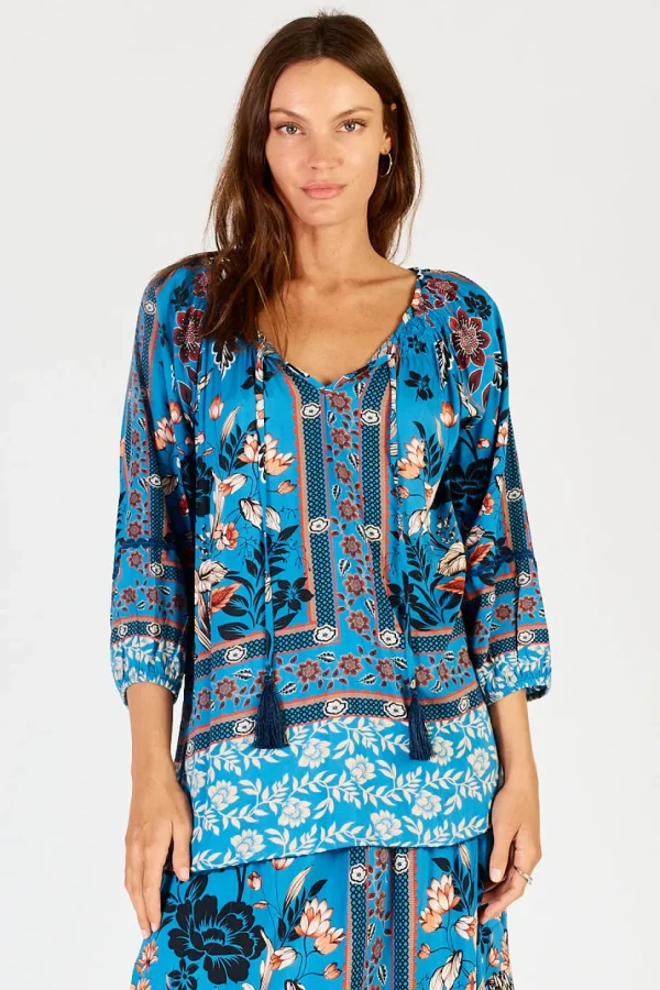 Lula Soul - Palermo Top - Steel Blue FINAL SALE