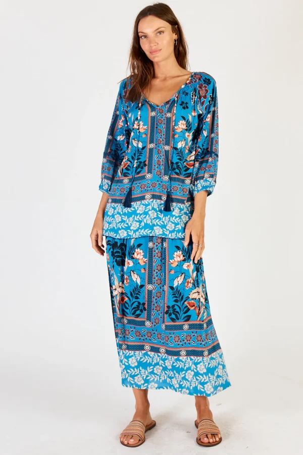 Lula Soul - Palermo Top - Steel Blue FINAL SALE