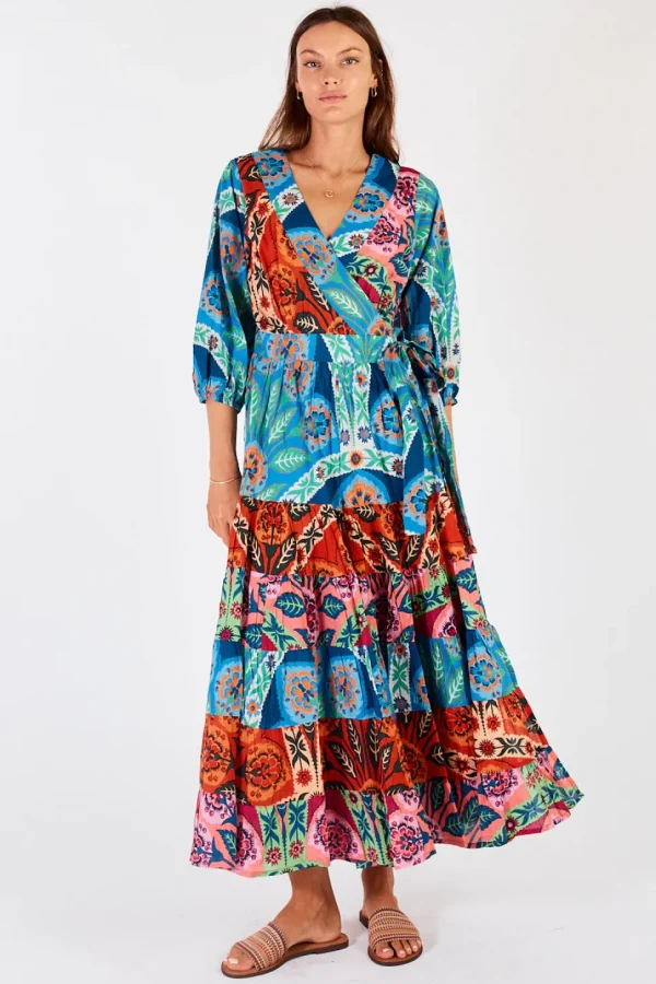 Lula Soul - Poetta Wrap Midi Dress - Multi
