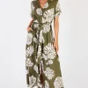 Lula Soul - Positano Midi Dress - Olive