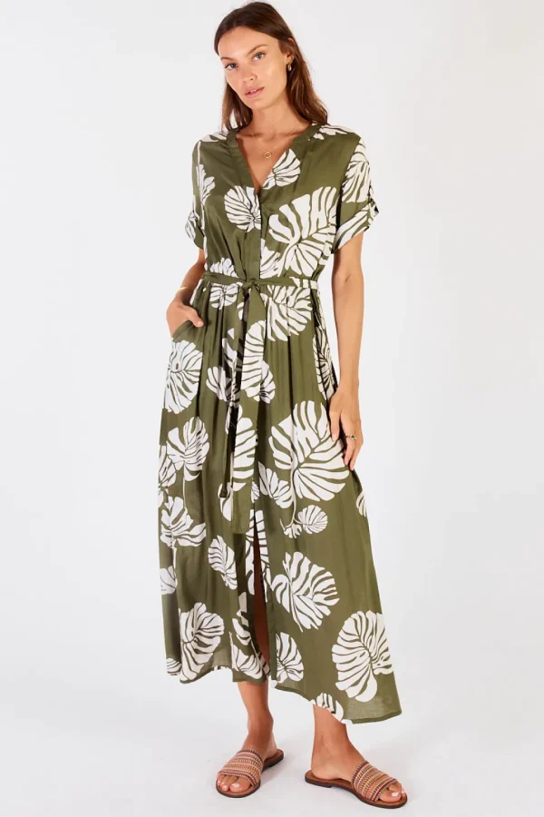 Lula Soul - Positano Midi Dress - Olive