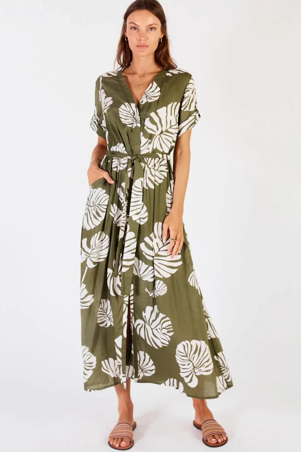 Lula Soul - Positano Midi Dress - Olive