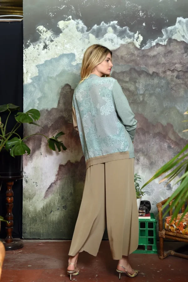 MA Dainty - WOYLIE - Pant - Black, Bran, Soft Green DTY03185 FINAL SALE