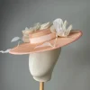 Melanie Ferrero - Peach with Ivory Floral Hat