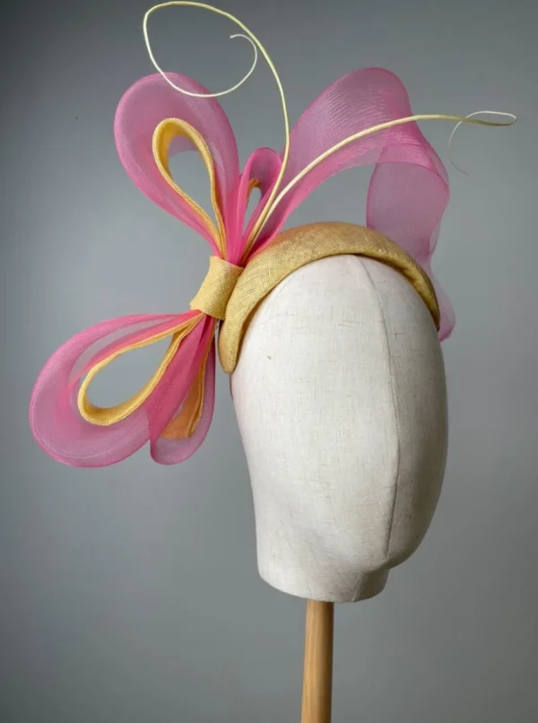 Melanie Ferrero - Pink Yellow Bandeau with Big Bow