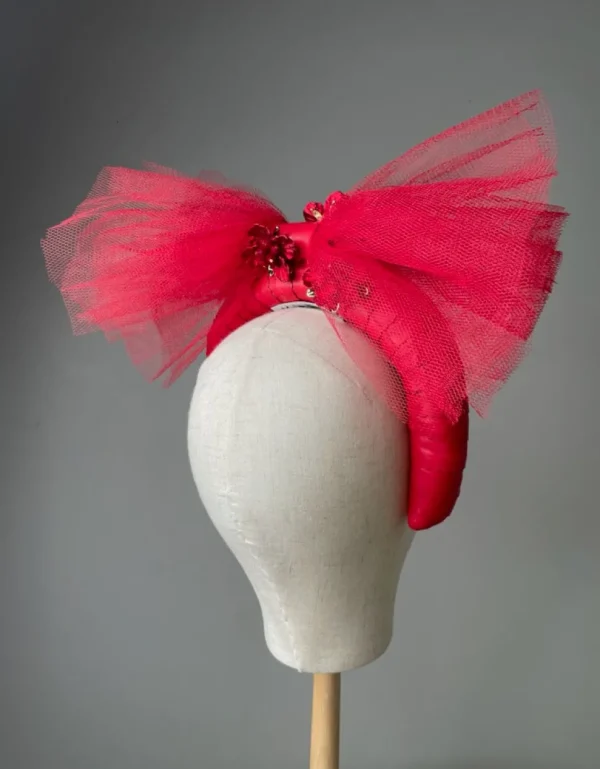 Melanie Ferrero - Red Leather band with bow