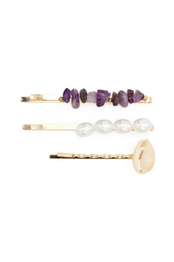 Morgan & Taylor - Amethyst  Ciello Hair Clip Set FINAL SALE