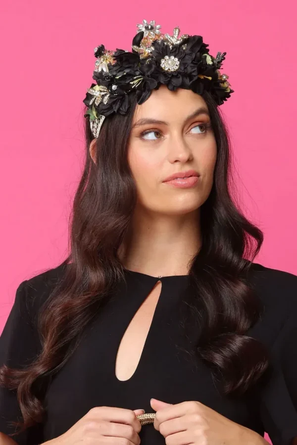 Morgan & Taylor - Black Violet Headpiece