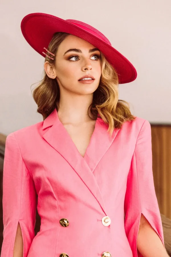 Morgan & Taylor - Hot Pink Macy Boater HM764