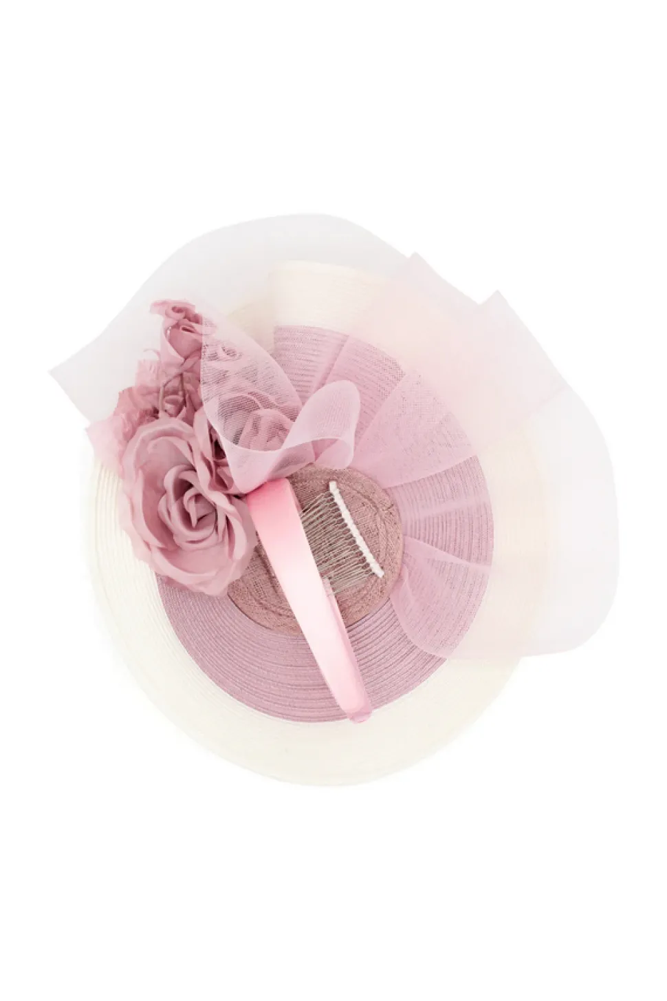 morgan__taylor__pink_ivor_3.webp Morgan & Taylor - Pink Ivory Drew Fascinator