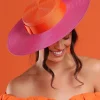 Morgan & Taylor - Pink/Orange Domino Boater HM1008