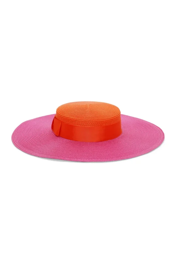 Morgan & Taylor - Pink/Orange Domino Boater HM1008