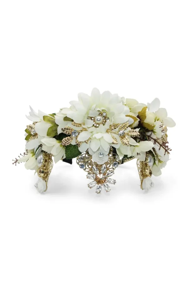 Morgan & Taylor - White Violet Headpiece