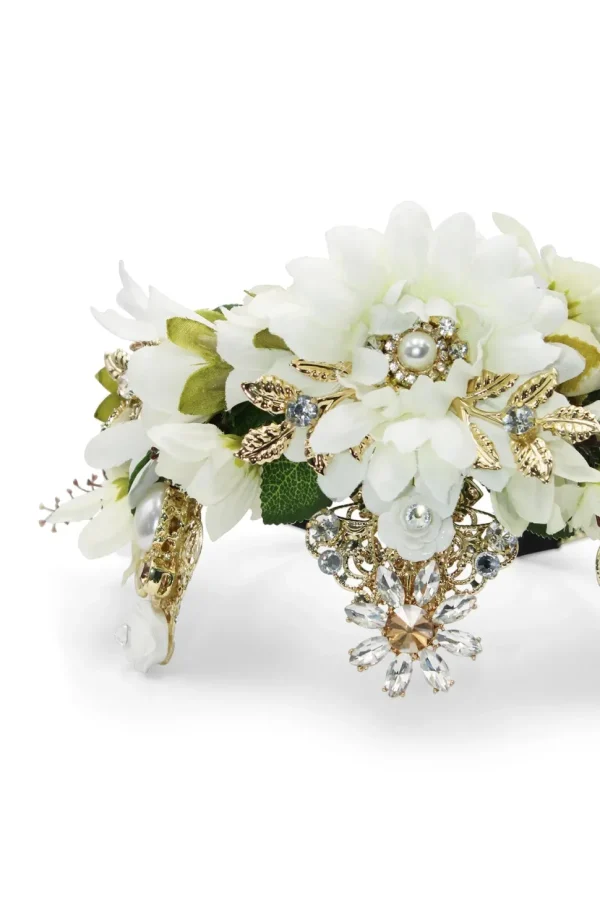 Morgan & Taylor - White Violet Headpiece