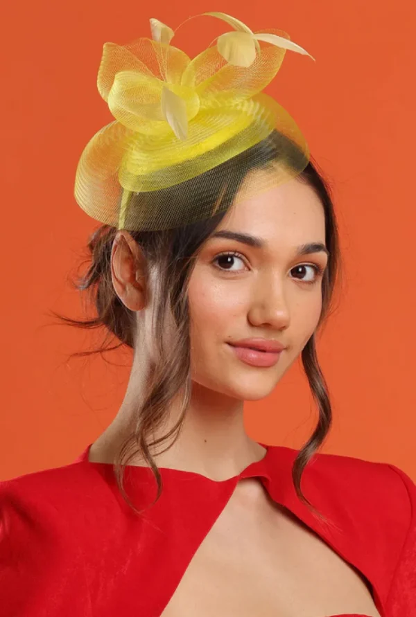 Morgan & Taylor - Yellow Elisa Fascinator FS417