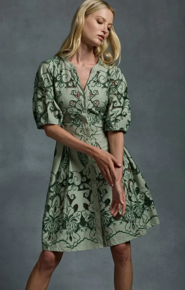 Moss & Spy - Gemma Short Dress - Leaf Green FINAL SALE