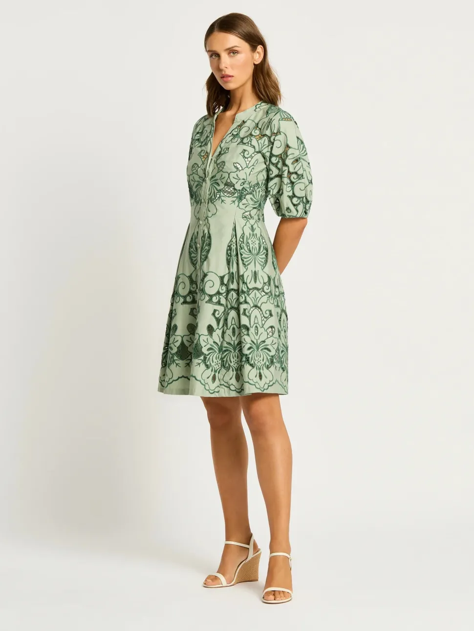 moss__spy__gemma_short_dr_2.webp Moss & Spy - Gemma Short Dress - Leaf Green FINAL SALE