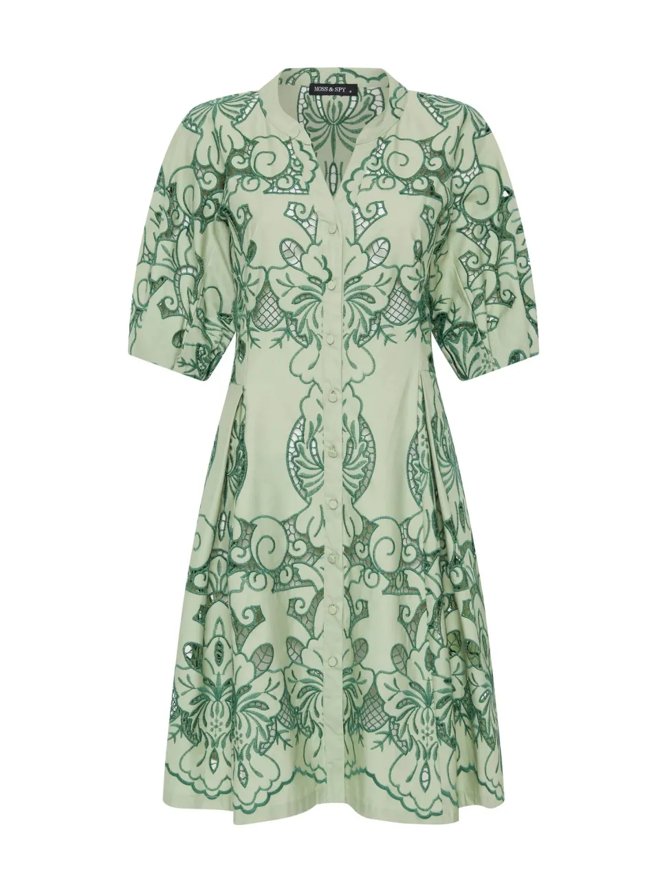 moss__spy__gemma_short_dr_5.webp Moss & Spy - Gemma Short Dress - Leaf Green FINAL SALE