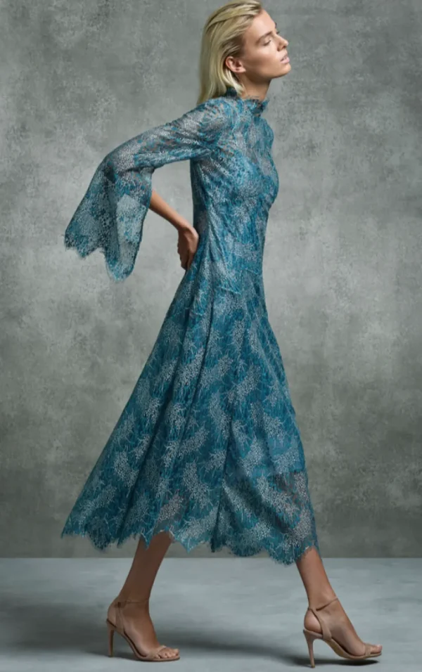 Moss & Spy - Sapphire Dress - Deep Aqua Gold FINAL SALE