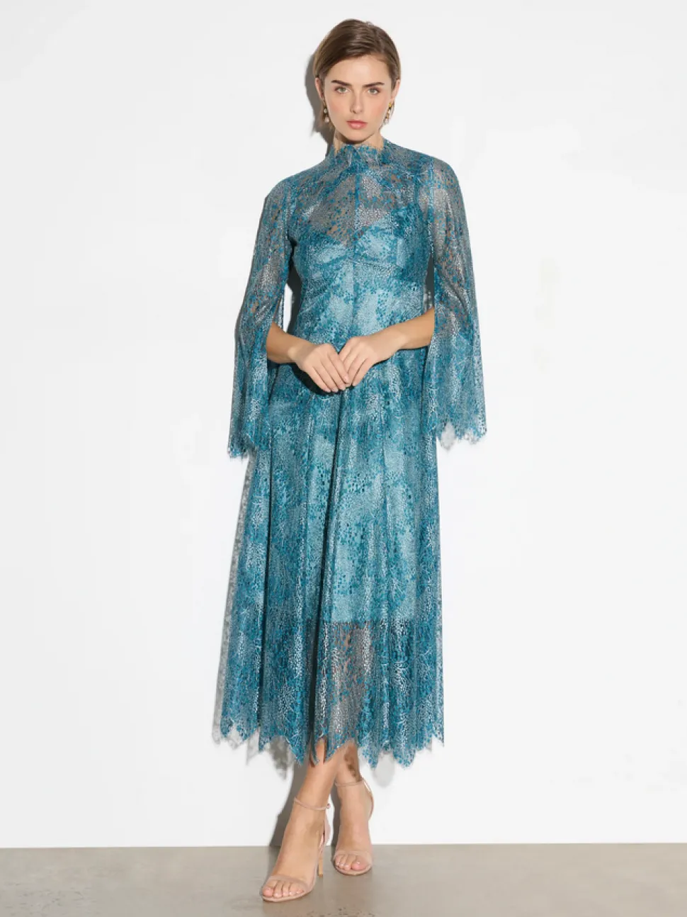 moss__spy__sapphire_dress_2.webp Moss & Spy - Sapphire Dress - Deep Aqua Gold FINAL SALE
