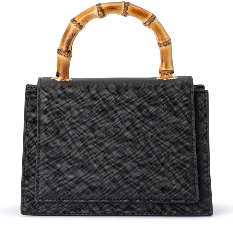 olga_berg__black_harley_b_0.webp Olga Berg - BLACK HARLEY Bamboo Handle Bag - OB6493