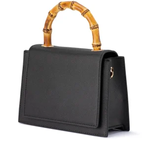 Olga Berg - BLACK HARLEY Bamboo Handle Bag - OB6493