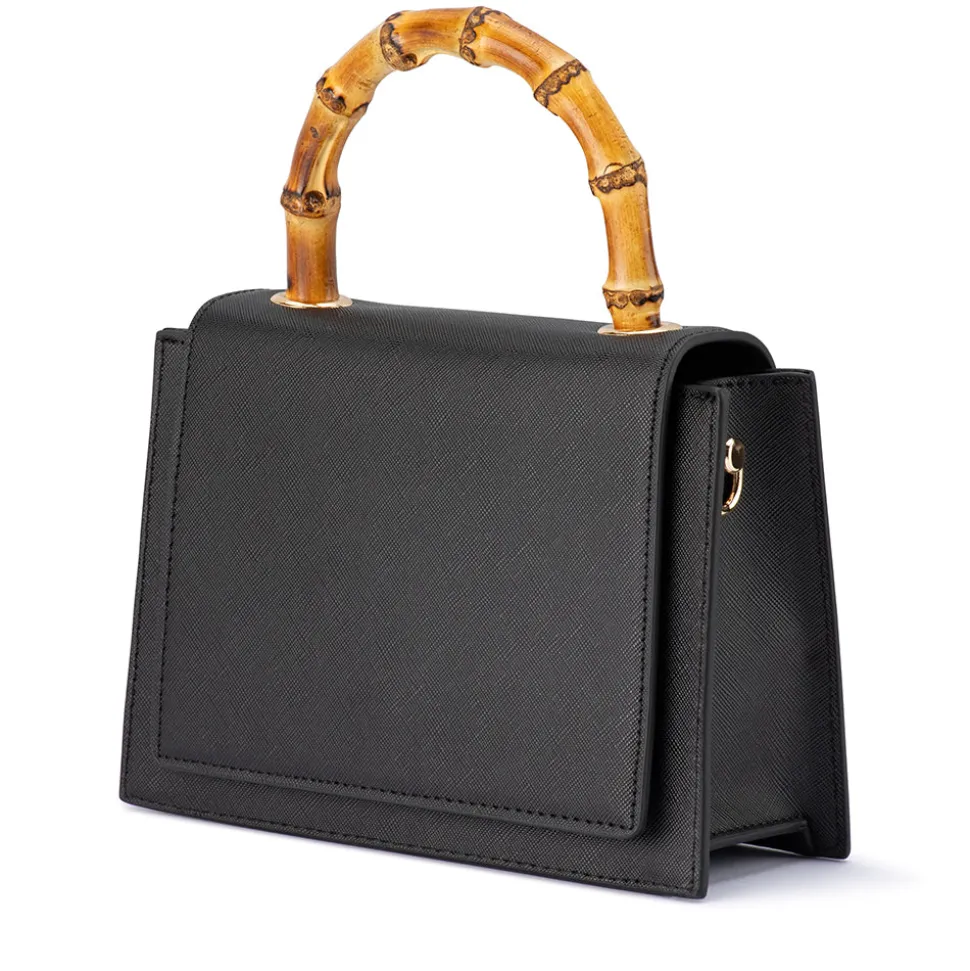 olga_berg__black_harley_b_1.webp Olga Berg - BLACK HARLEY Bamboo Handle Bag - OB6493