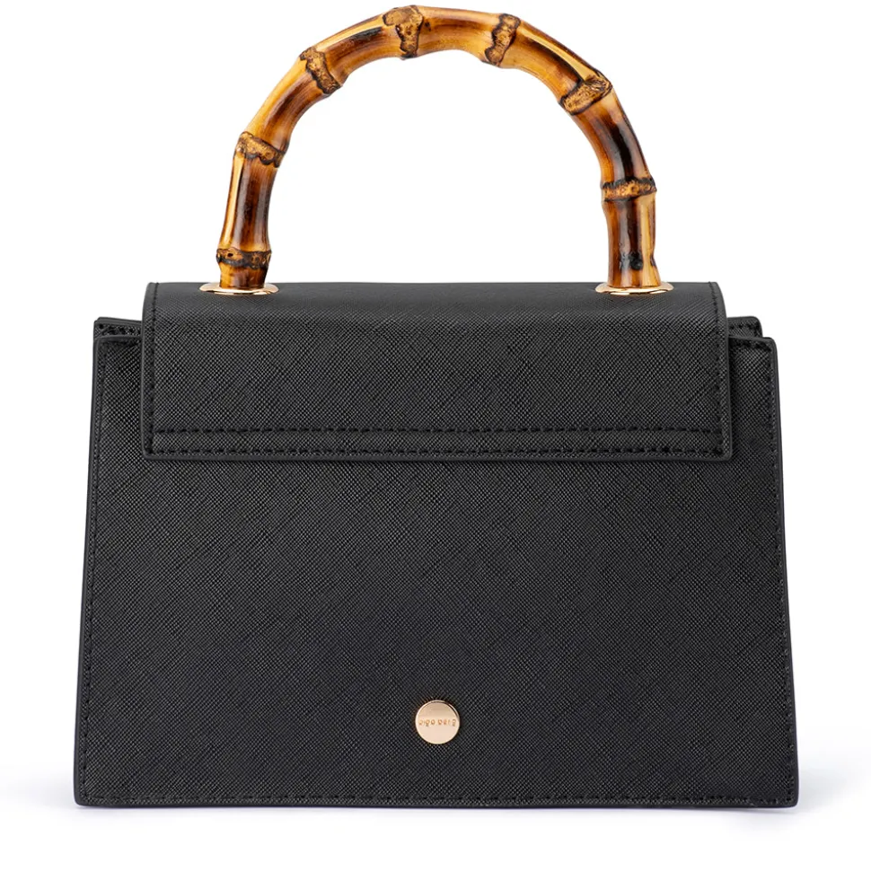 olga_berg__black_harley_b_4.webp Olga Berg - BLACK HARLEY Bamboo Handle Bag - OB6493
