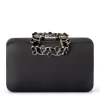 Olga Berg - BLACK MARGALIT Crystal Lock Clutch - OB2157