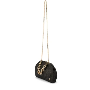 Olga Berg - Black VIVIAN Soft Gathered Clutch - OB6437